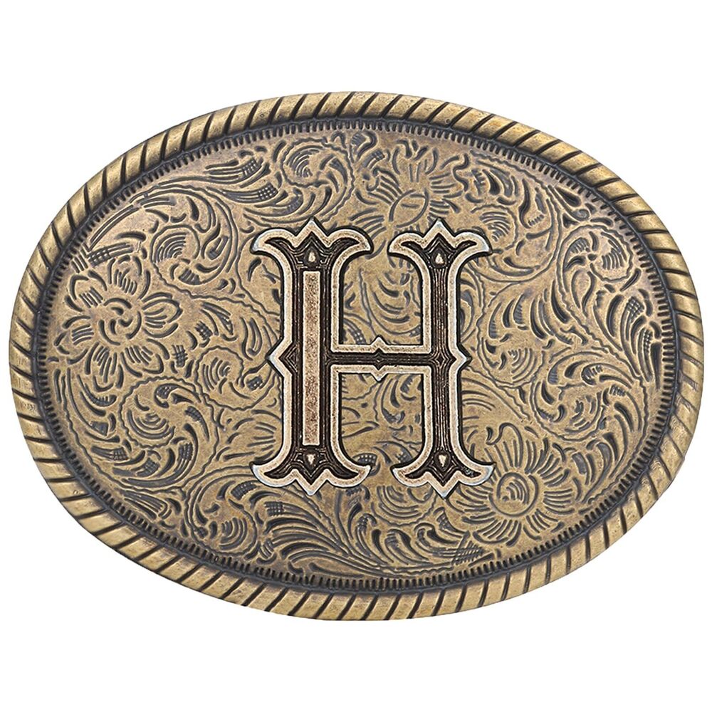 2345 Western Belt Buckle - Initial Letter ABCDJRM to Z Cowboy Belt Buckles
